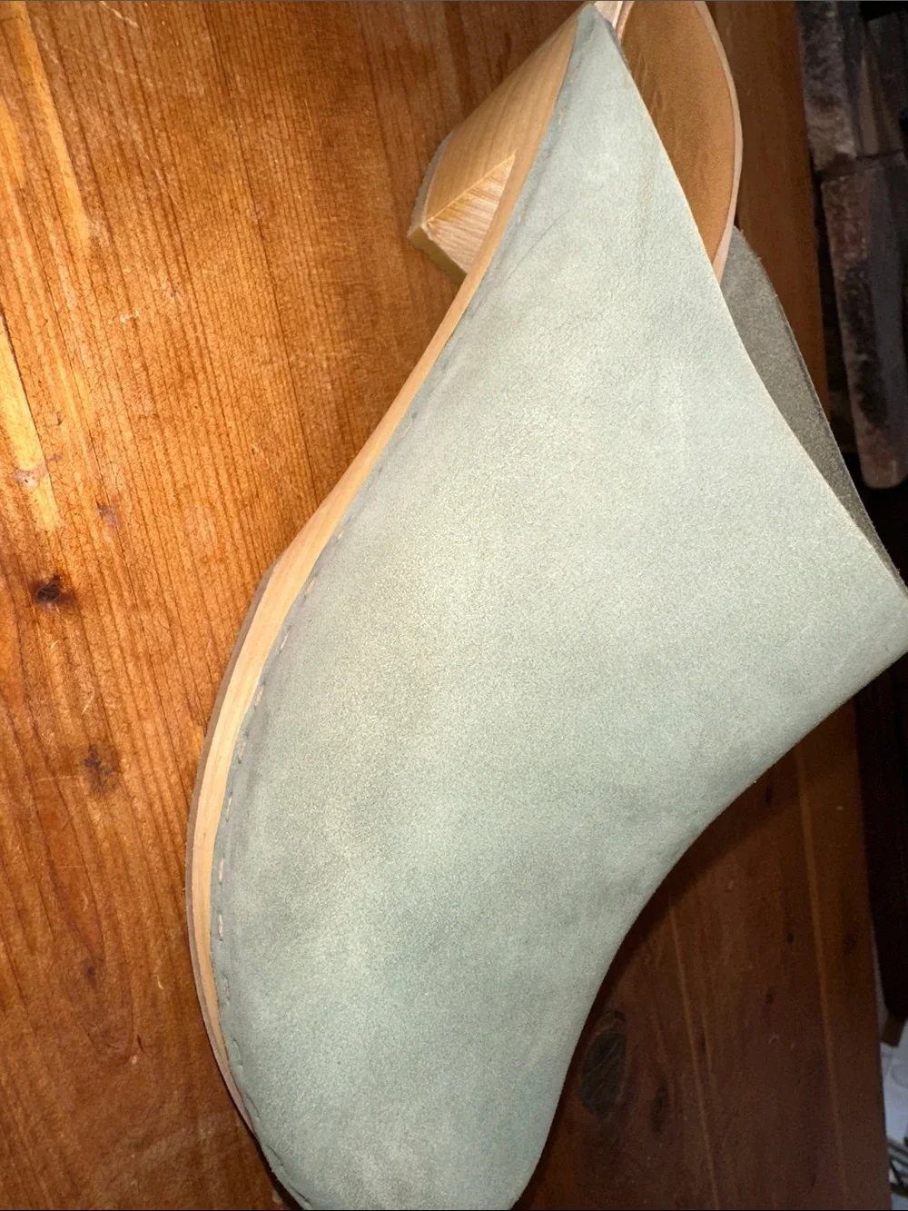 BRYR Jade Green mid heel Worker Clogs - Picture 7 of 7